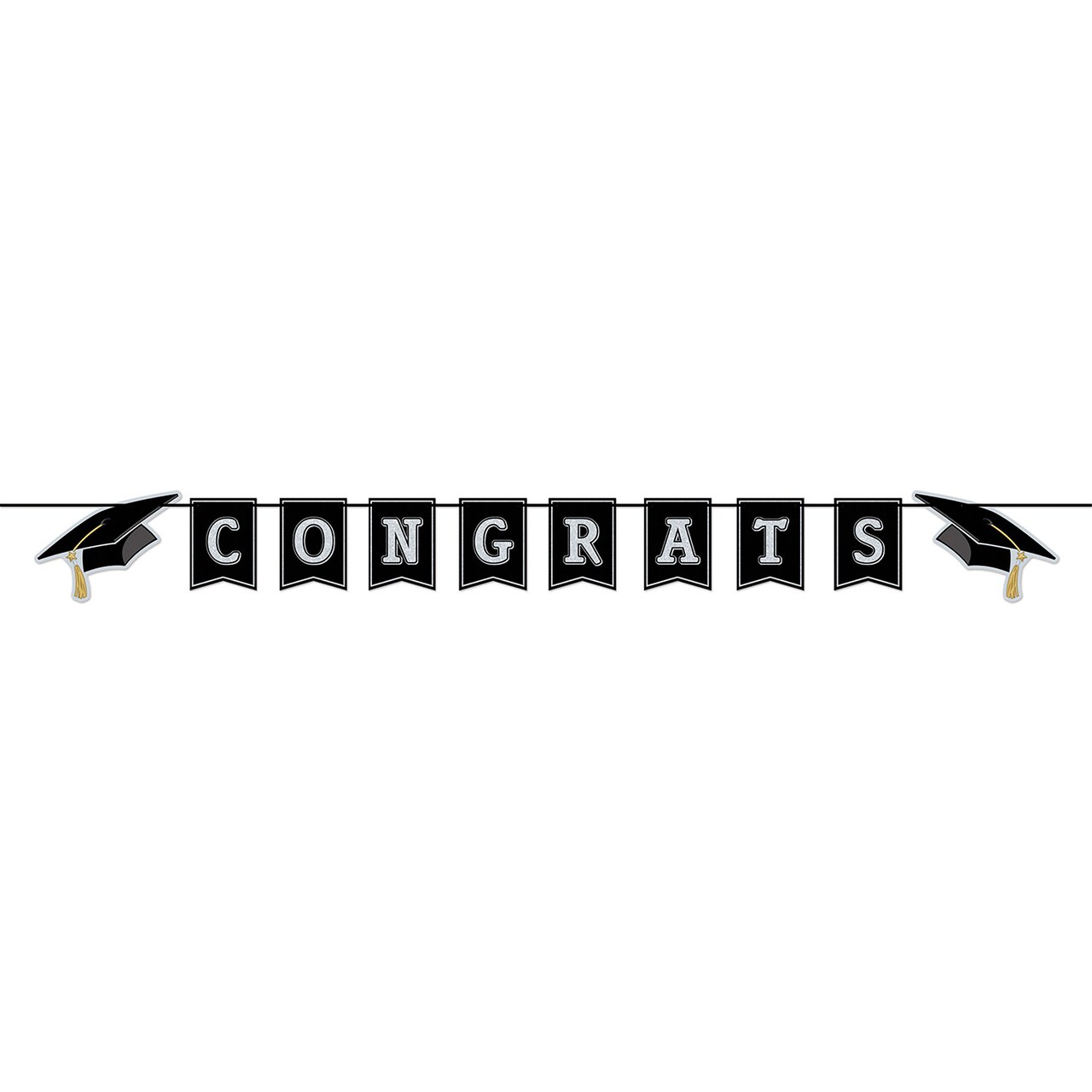 Beistle 6½in. x 6Feet Standard Congrats Grad Streamer - 12 Pack